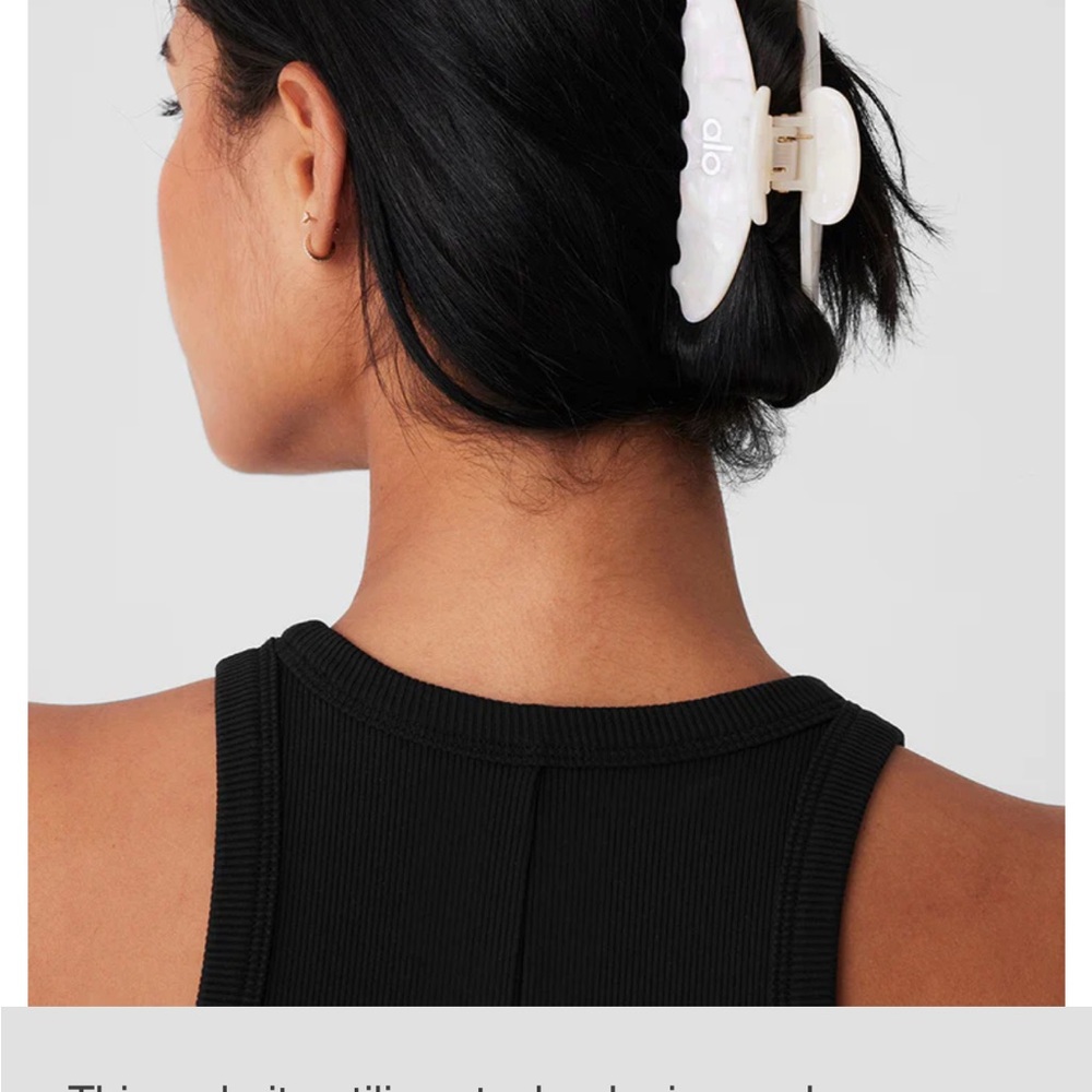 ALO Yoga White Hair Clip - Picture 3 of 4